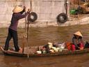 Standing rowing technique.